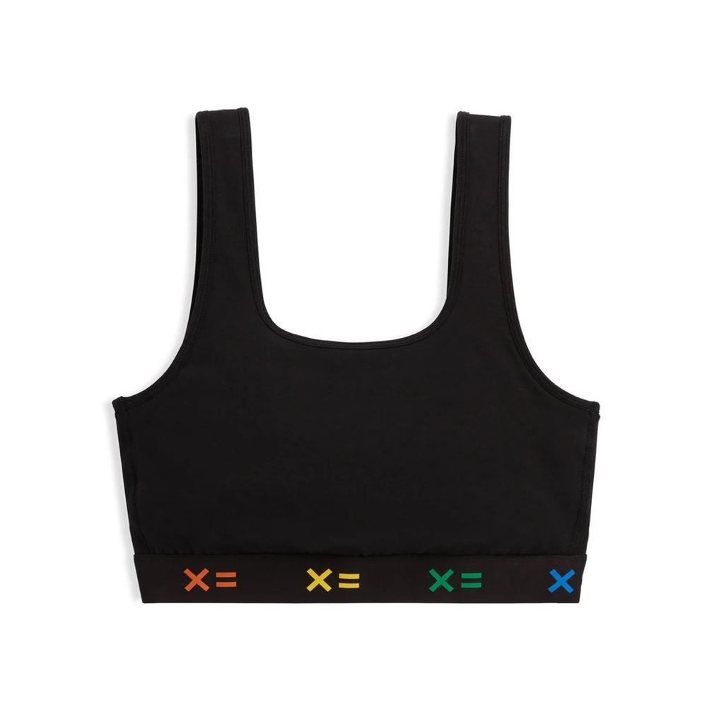 TomboyX Black Rainbow Sports Bra